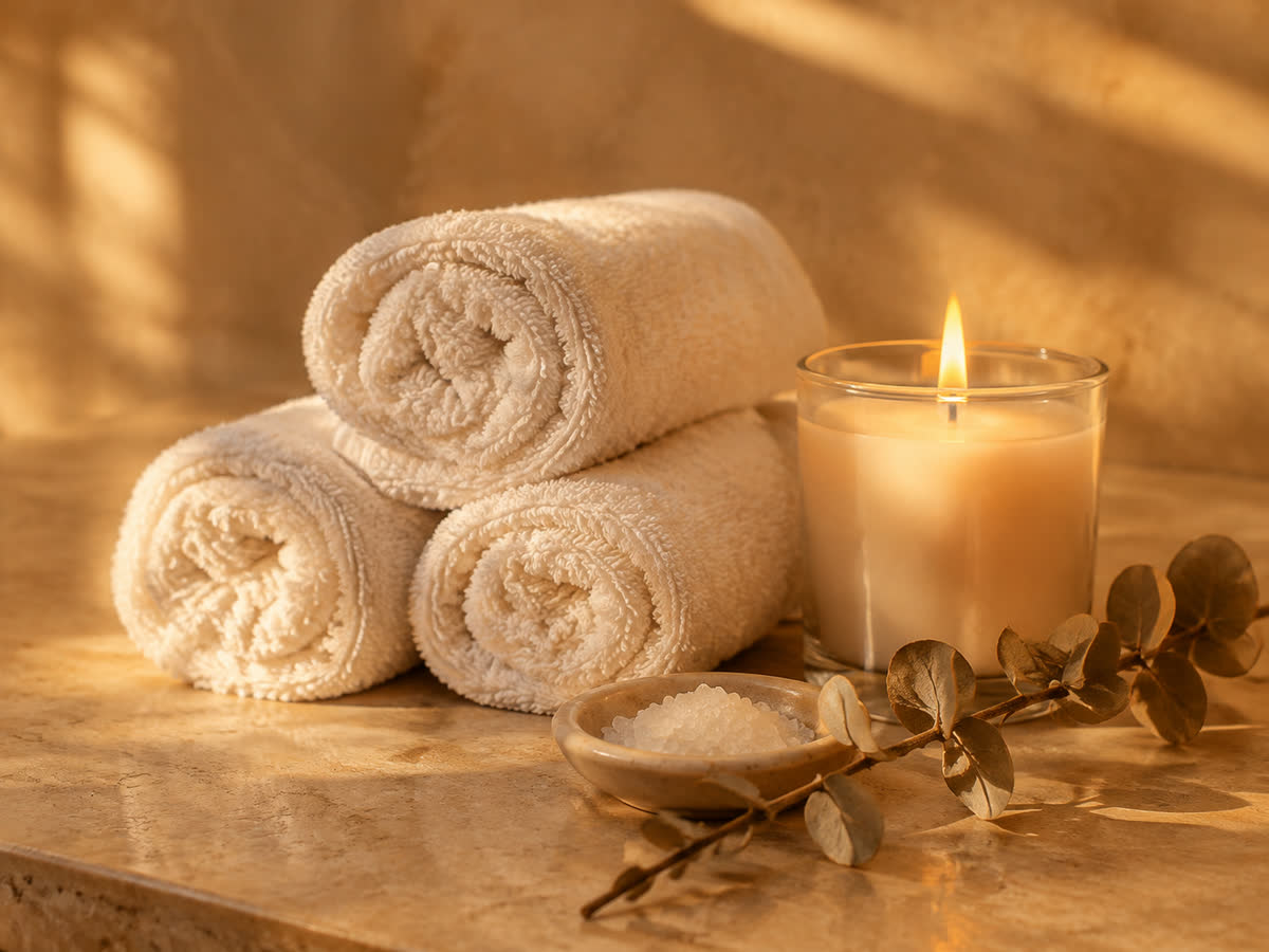 Warm wellbeing detail from the Sculpt Treatment studio